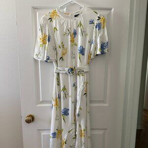 Belted Floral Dress